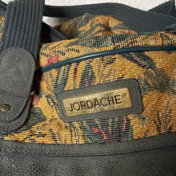 Vintage Jordache Tapestry Duffel Bag – Floral Travel Bag – 90s - Picture 3 of 5